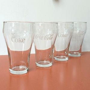 Vintage Coca-Cola glasses, set of 4